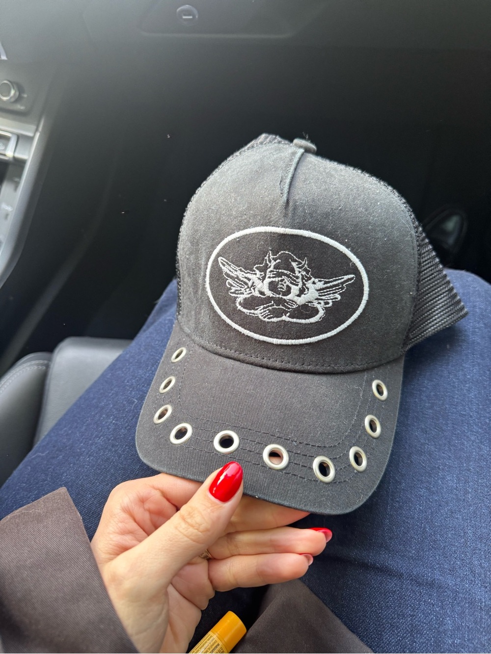 Boys lie trucker eyelet hat